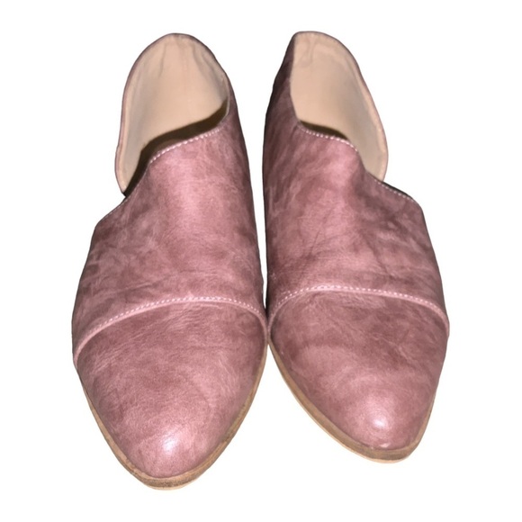 Beast Fashion Carter Buckle Blush Mauve Slip On Cutout Flat Loafer Bootie Vegan - Picture 7 of 10